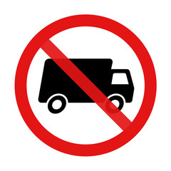 znak zakazu dla ciężarówek