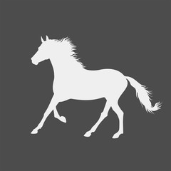 Obraz na płótnie Canvas Horse flat vector icon. Horse vector silhouette