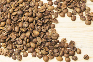 Coffee beans closeup background 
