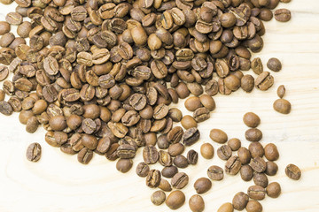 Coffee beans closeup background 