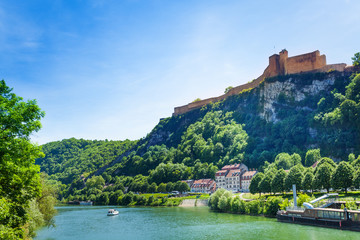 Scenic view of famous citadel in Besancon, France