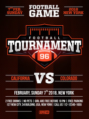 modern professional poster american football and rugby game
