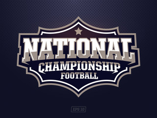 Modern professional american football logo for sport team