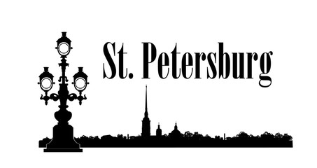 Saint-Petersburg city, Russia. St. Peter & Paul Cathedral Russian travel background.