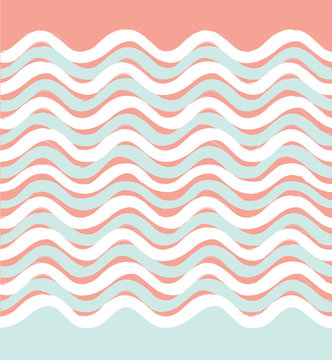 Abstract wave seamless pattern. Wavy geometric background.