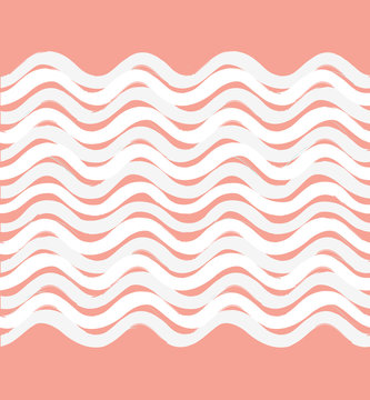 Abstract wave seamless pattern. Stylish geometric background. Wavy line ornamental wallpaper