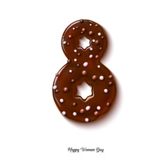 Vector 8 march doughnut women day holiday