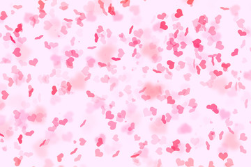 Valentine's day abstract with hearts on pink background, women's day love