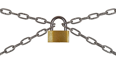 The padlock and chains