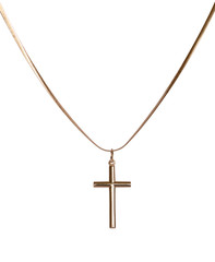 The Christian cross and gold chain