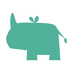 rhino silhouette icon