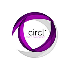 Clean professional colorful circle business icon
