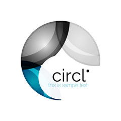 Clean professional colorful circle business icon