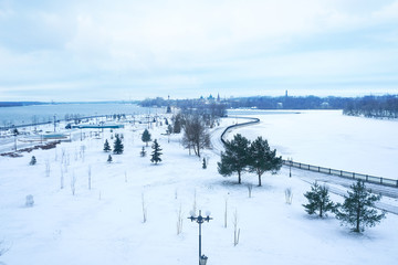 Volga embankment in Yaroslavl