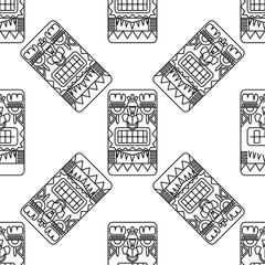 seamless pattern ancient American ornaments