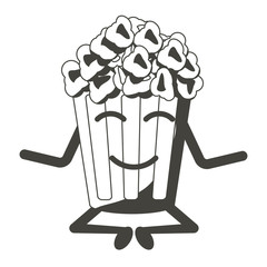 Kawaii pop corn bucket icon