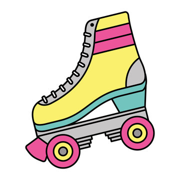 classic roller skate laced wheels retro fashion