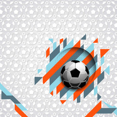 Football soccer ball abstract strips vector pattern sport illustration background