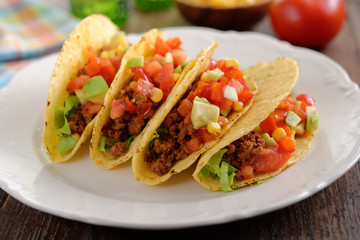 Tacos with ground beef