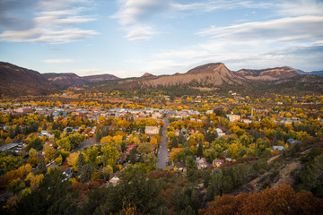 Landscape view of Durango, Colorado during autumn.  - obrazy, fototapety, plakaty