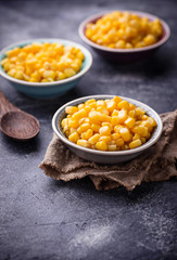 Bowl of  a sweet corn