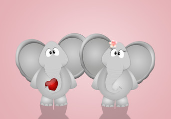 Elephant in love