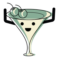 Kawaii cocktail drink 