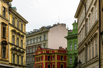 A colorful array of buildings  in Europe. 