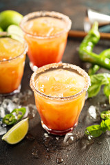 Tequila sunrise margarita