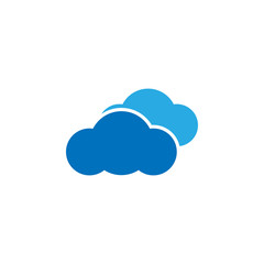 Clean blue cloud template vector