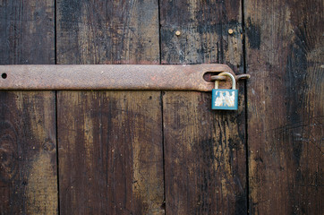 Background with hasp and padlock