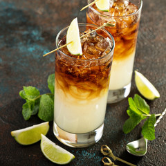 Dark and stormy cocktail