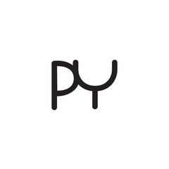 initial letter rounded logo modern