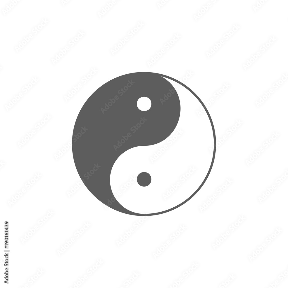 Poster yin yang icon. elements of religious signs icon for concept and web apps. illustration icon for webs