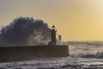 Fototapeta premium The Lighthouse and the waves