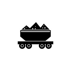 carload of coal icon. Oil an gas icon elements. Premium quality graphic design icon. Simple icon for websites, web design, mobile app, info graphics