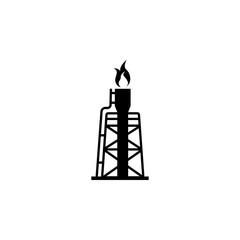 gas tower icon. Oil an gas icon elements. Premium quality graphic design icon. Simple icon for websites, web design, mobile app, info graphics