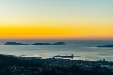 Fototapeta na wymiar Sunset at Monte Alba, Vigo