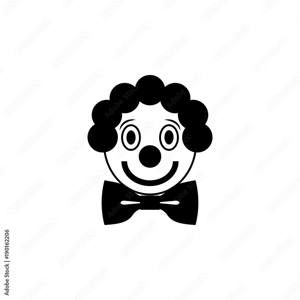 Poster clown icon. elements amusement park concept and web apps. icon for website design and development, a