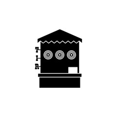shooting gallery icon. Elements amusement park concept and web apps. Icon for website design and development, app development. Premium icon