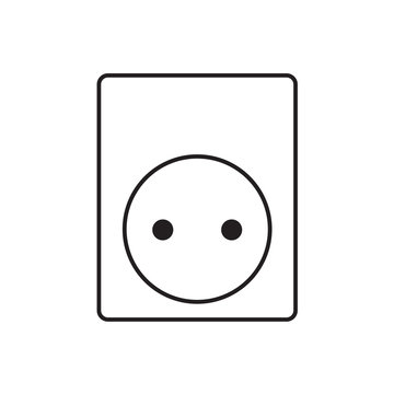 electrical outlet icon- vector illustration