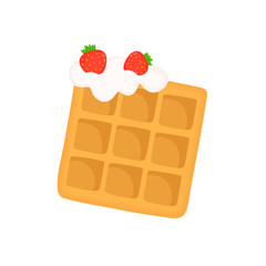 Viennese waffle with whipped cream