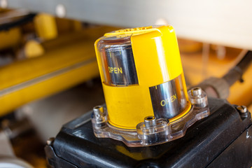 Valve positioner or valve switch indicator for acknowledge valve position are open or close and...
