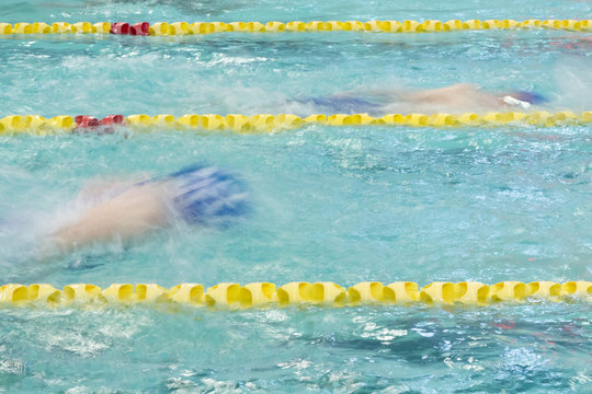 Swimming Competition at Indoor Pool