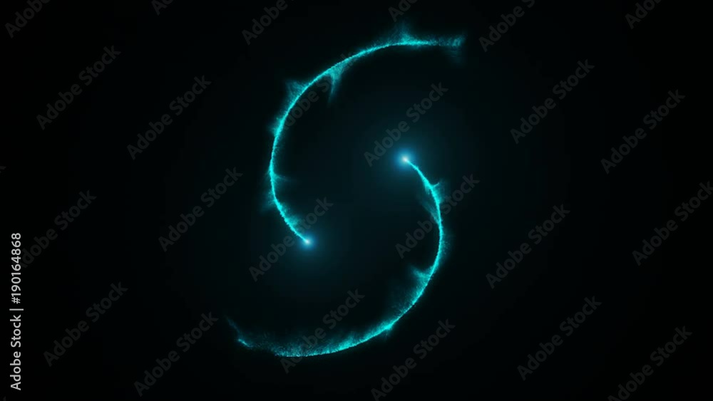 Poster opening intro flash light, lens flare, rotation particles. 3d rendering