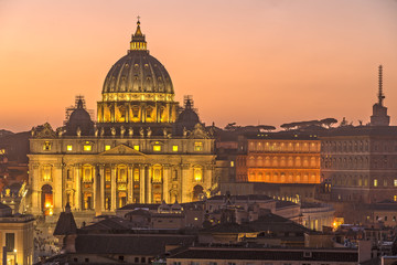 Fototapeta na wymiar St Peter Cathedral, Rome, Italy