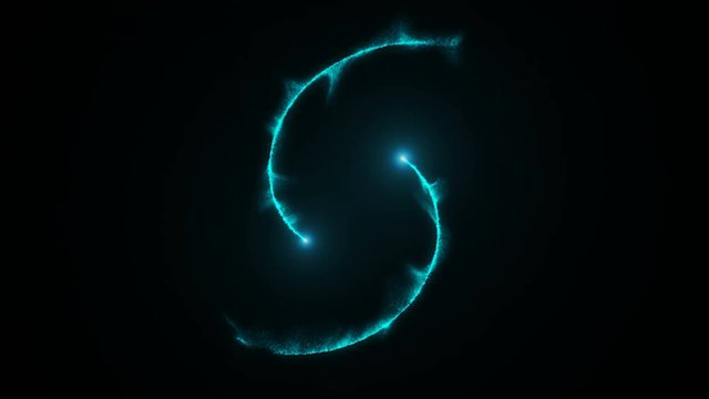 Opening intro Flash light, Lens flare, rotation Particles. 3d rendering