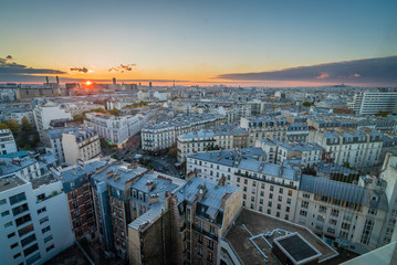 Aerial view of Paris 12 arrondissement - obrazy, fototapety, plakaty
