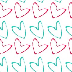 Seamless pattern with hearts.