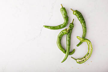 Green hot peppers